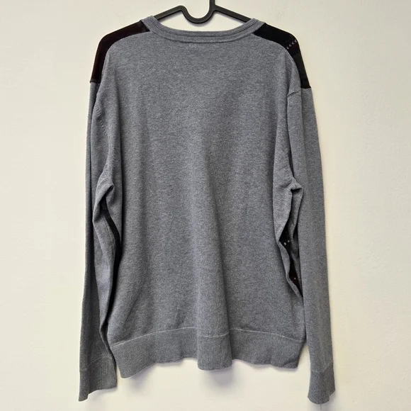 Murano Liquid Luxury Print Sweater Gray Red XL - Picture 2 of 5